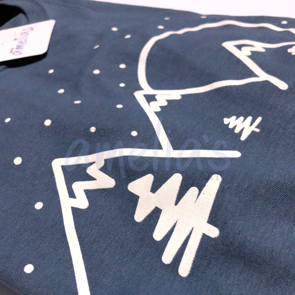Mountains - Indigo Blue T-Shirt