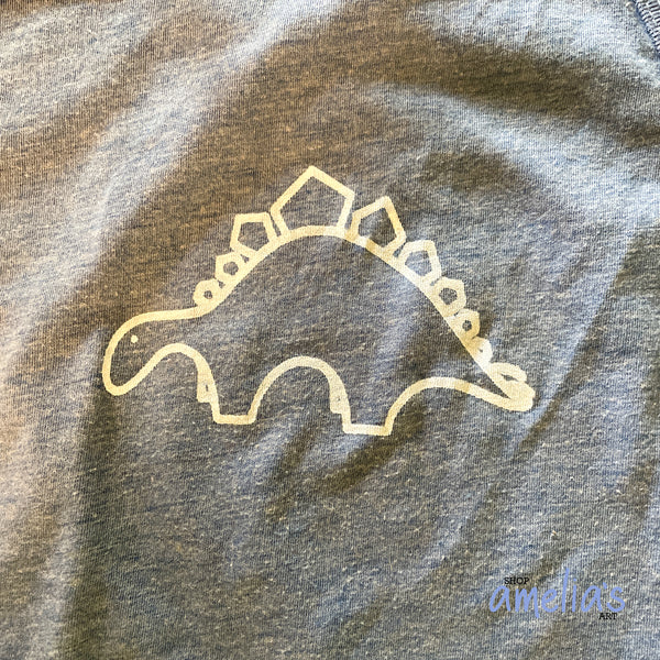 T-Rex Dinosaur - Red Triblend Tank Top