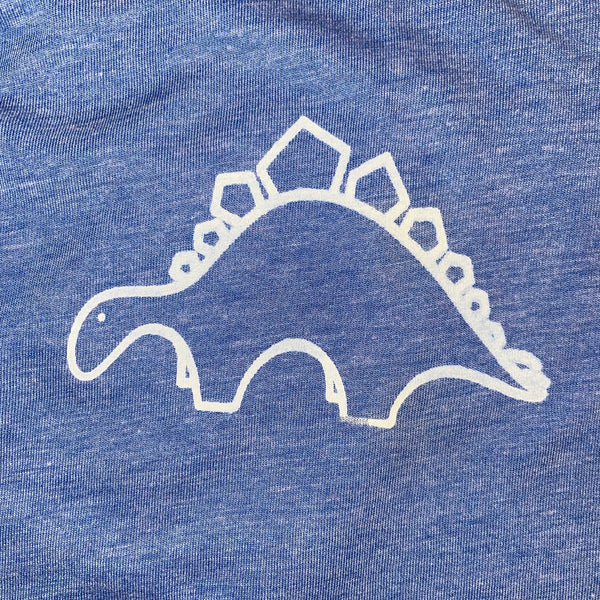 Stegosaurus Dinosaur - Blue Triblend Tank Top
