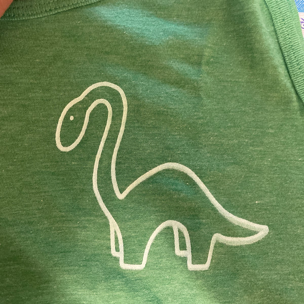 Brachiosaurus Dinosaur - Green Triblend Tank Top