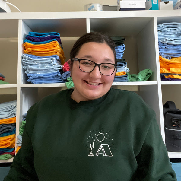 Camping - Forest Green Crewneck