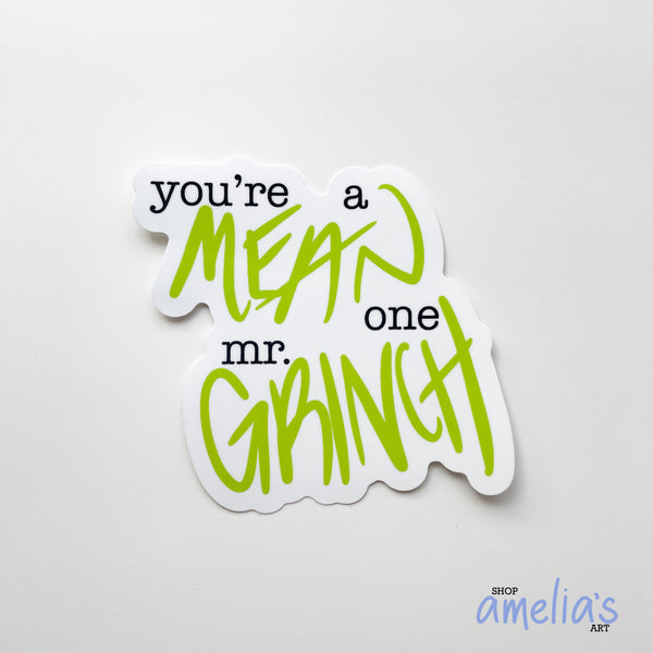 Grinchy - Waterproof Sticker